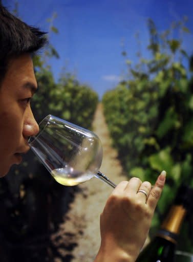 A visitor samples some French white wine during the Vinexpo Asia-Pacific trade fair in Hong Kong, on May 30. China's rapid emergence as a major international wine market has sparked intense debate among growers about how best to pair their wines with the country's rich array of culinary delights