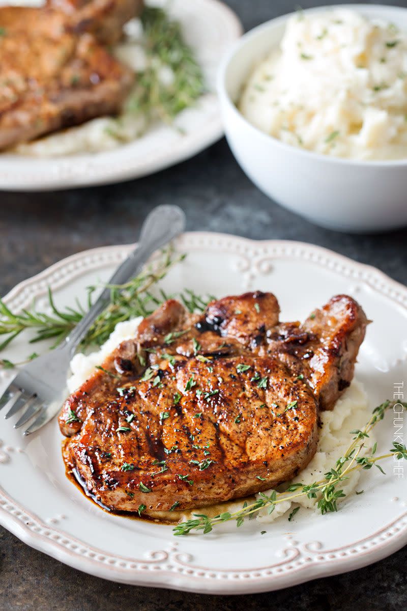 Maple Balsamic Glazed Pork Chops