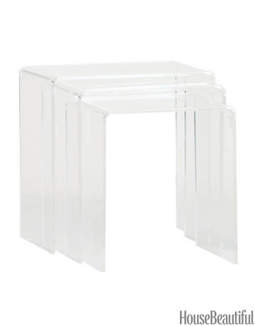 Peekaboo Clear Nesting Tables