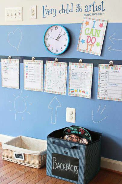 PHOTO: A command center with checklists can help your child understand what's expected of them each day. (Sunny Day Family blog)