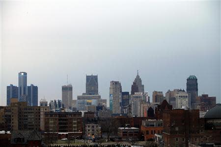 The Detroit skyline is seen from the north side of the city in Detroit, Michigan, December 3, 2013. REUTERS/Joshua Lott