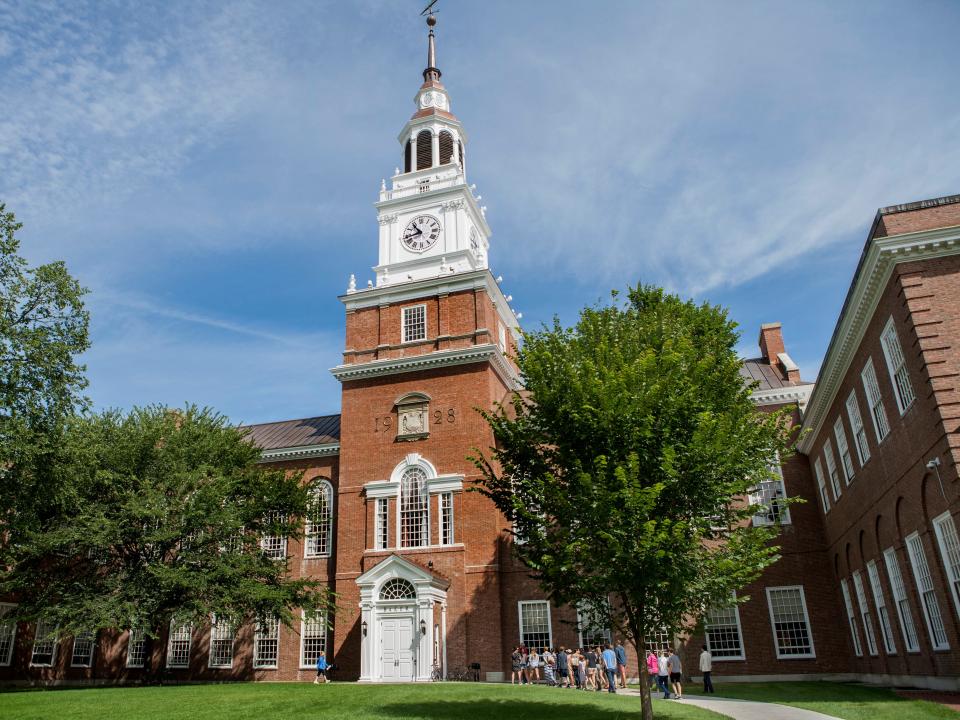 A building at Dartmouth College in Hanover.