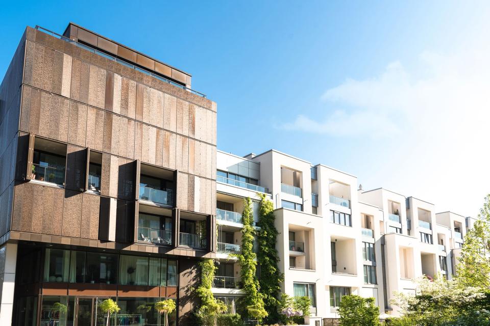 Modern residential buildings in Berlin Prenzlauer Berg