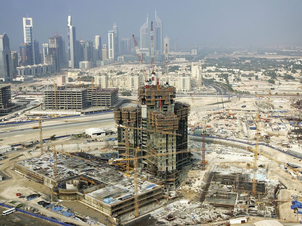 Burj Khalifa construction site in 2005.