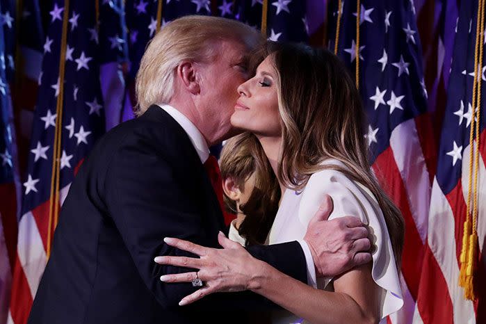 Melania Trump stood by her husband throughout the controversial campaign. Image: Getty