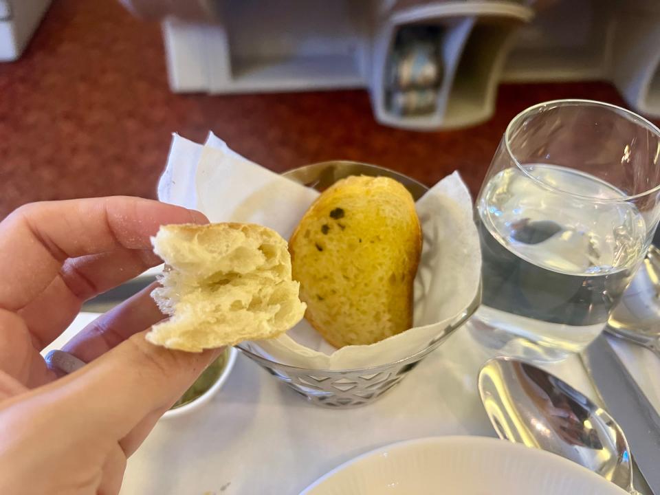 Bread on the plane.