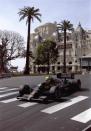 Brazilian driver Ayrton Senna drives his JPS-Lotus Formula One racing car near the Hotel de Paris during the first practice session of the 44th Monaco Grand Prix Thursday, May 8, 1986. Senna made the best time. (AP Photo/Lionel Cironneau)