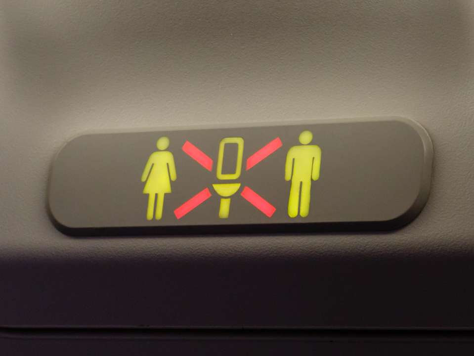 Aeroplane bathroom