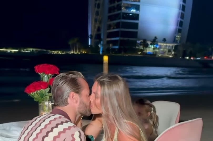 James and Naomi shared a kiss after she accepted his proposal of marriage