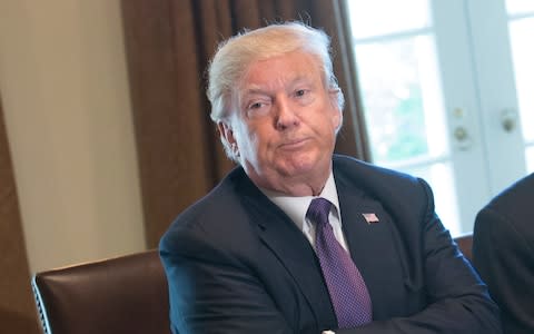 Donald Trump, the US President, in the White House - Credit: EPA/CHRIS KLEPONIS / POOL Image title: USA GOVERNMENT TRUMP