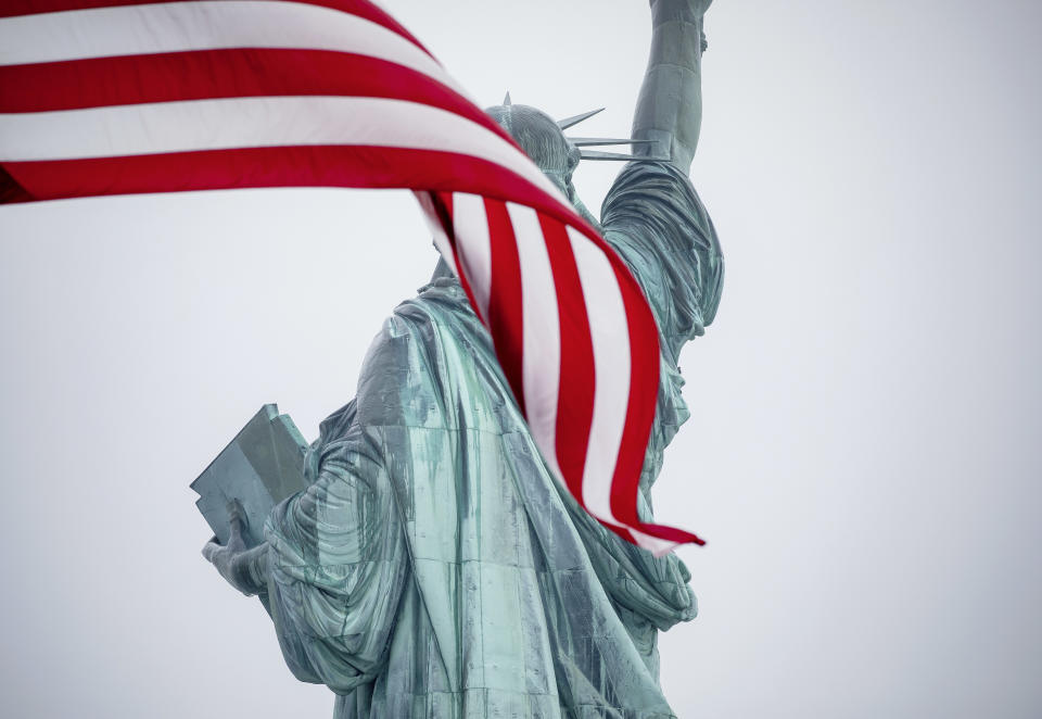 La Estatua de la Libertad en Nueva York, el 29 de octubre de 2019. (Damon Winter/The New York Times)