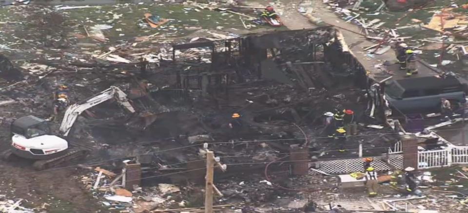 Chopper 11 shows extensive damage after home explosion in Plum