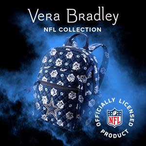 Vera Bradley’s first-ever NFL collection includes officially licensed handbags, accessories, travel styles, and game-day essentials for fan-favorite teams.