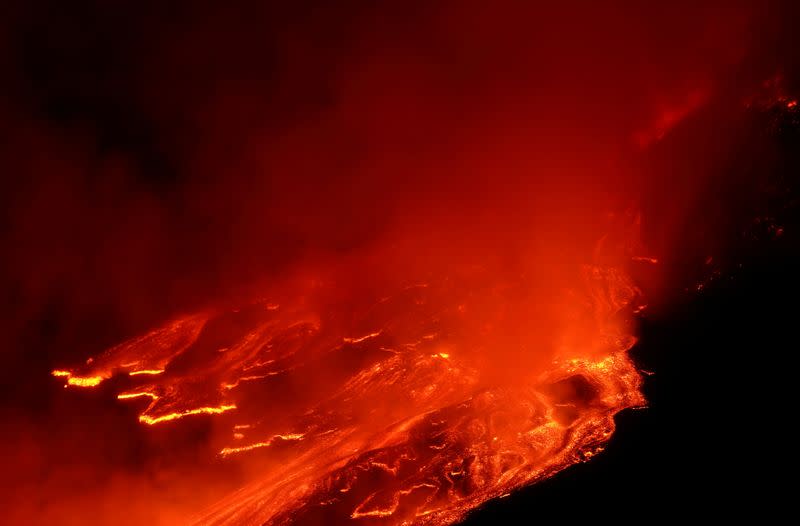 FILE PHOTO: Mount Etna, Europe's most active volcano, continues to erupt