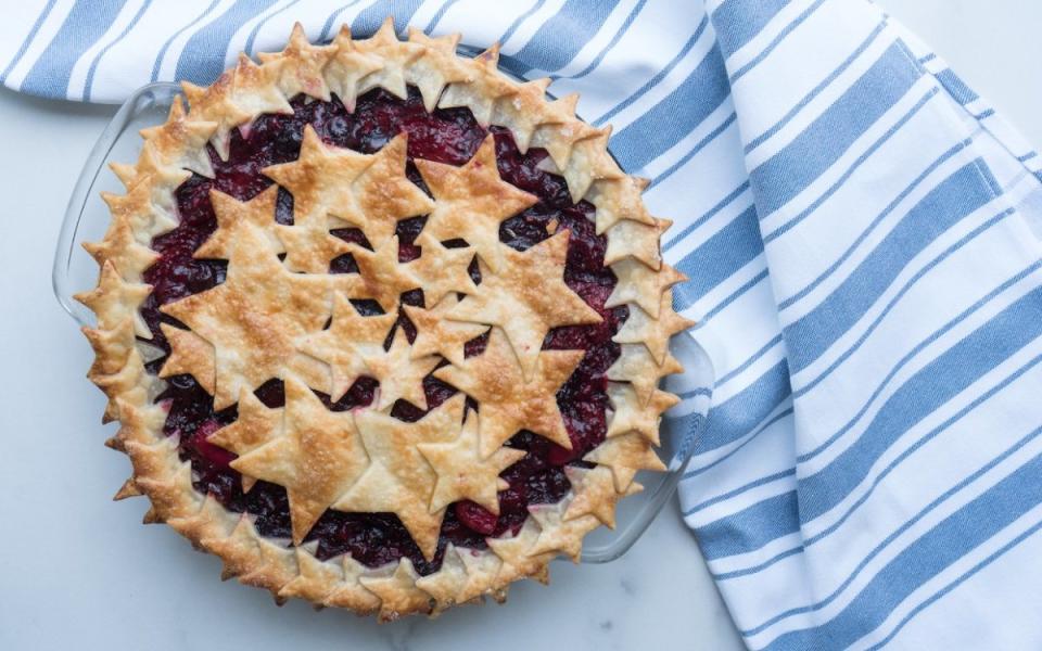 <p>Alison Ashton</p><p>Fresh berries and refrigerated pie crust make this pie beautiful and simple.<br></p><p><strong>Get the recipe: <a href="https://parade.com/1037028/alison-ashton/star-spangled-berry-pie/" rel="nofollow noopener" target="_blank" data-ylk="slk:Star-Spangled Berry Pie;elm:context_link;itc:0;sec:content-canvas" class="link ">Star-Spangled Berry Pie</a></strong></p><p><strong>Related: <a href="https://www.yahoo.com/lifestyle/75-spring-pie-recipes-outshine-194852724.html" data-ylk="slk:75 Best Spring Pie Recipes;elm:context_link;itc:0;sec:content-canvas;outcm:mb_qualified_link;_E:mb_qualified_link;ct:story;" class="link  yahoo-link">75 Best Spring Pie Recipes</a></strong></p>