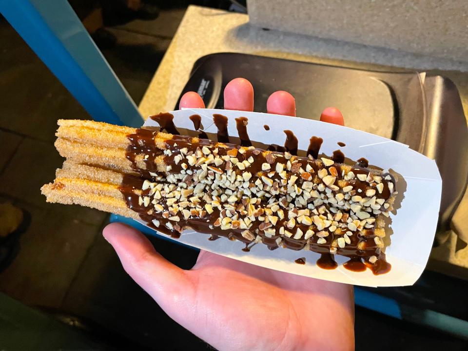 churros covered in chocolate
