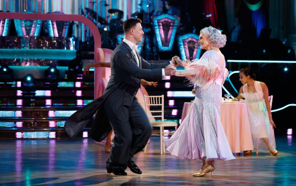 Angela Rippon and Kai Widdrington in Blackpool