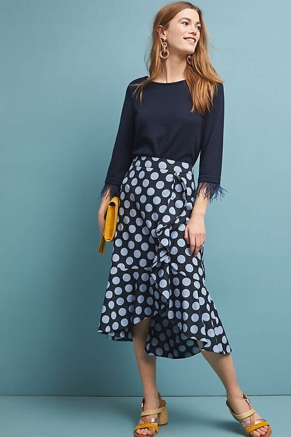 Polka Dot Midi Skirt