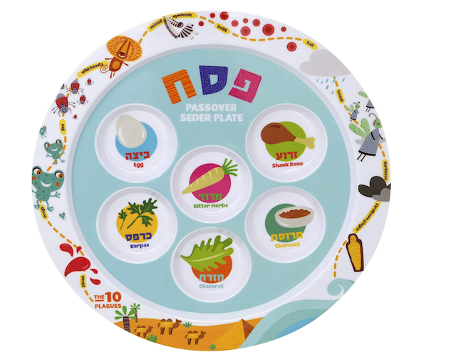 The Dreidel Company Children's Passover Melamine Seder Platev