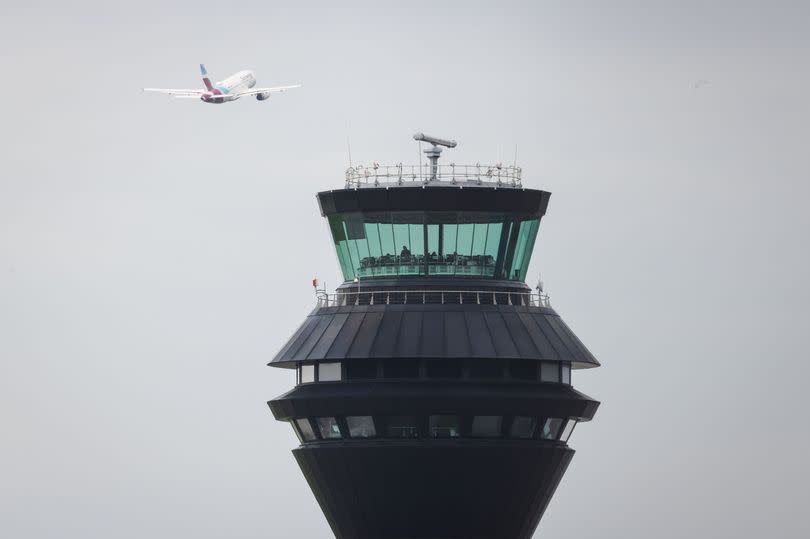 The control tower at Manchester Airport