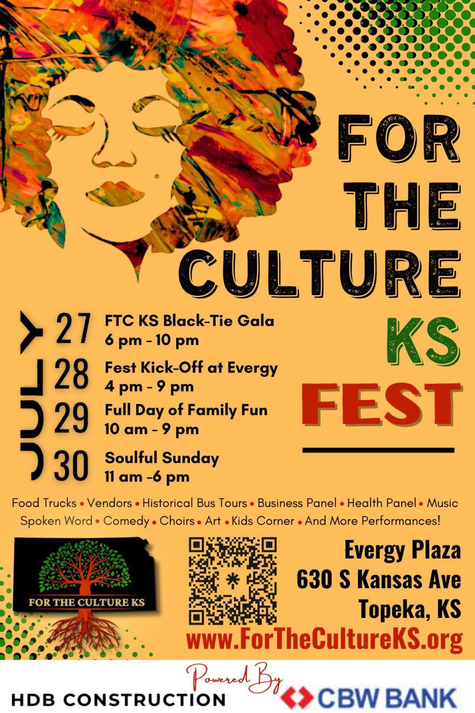For the Culture KS is a inaugural event that looks to embrace Black Culture in not only Topeka, but Kansas as a whole.