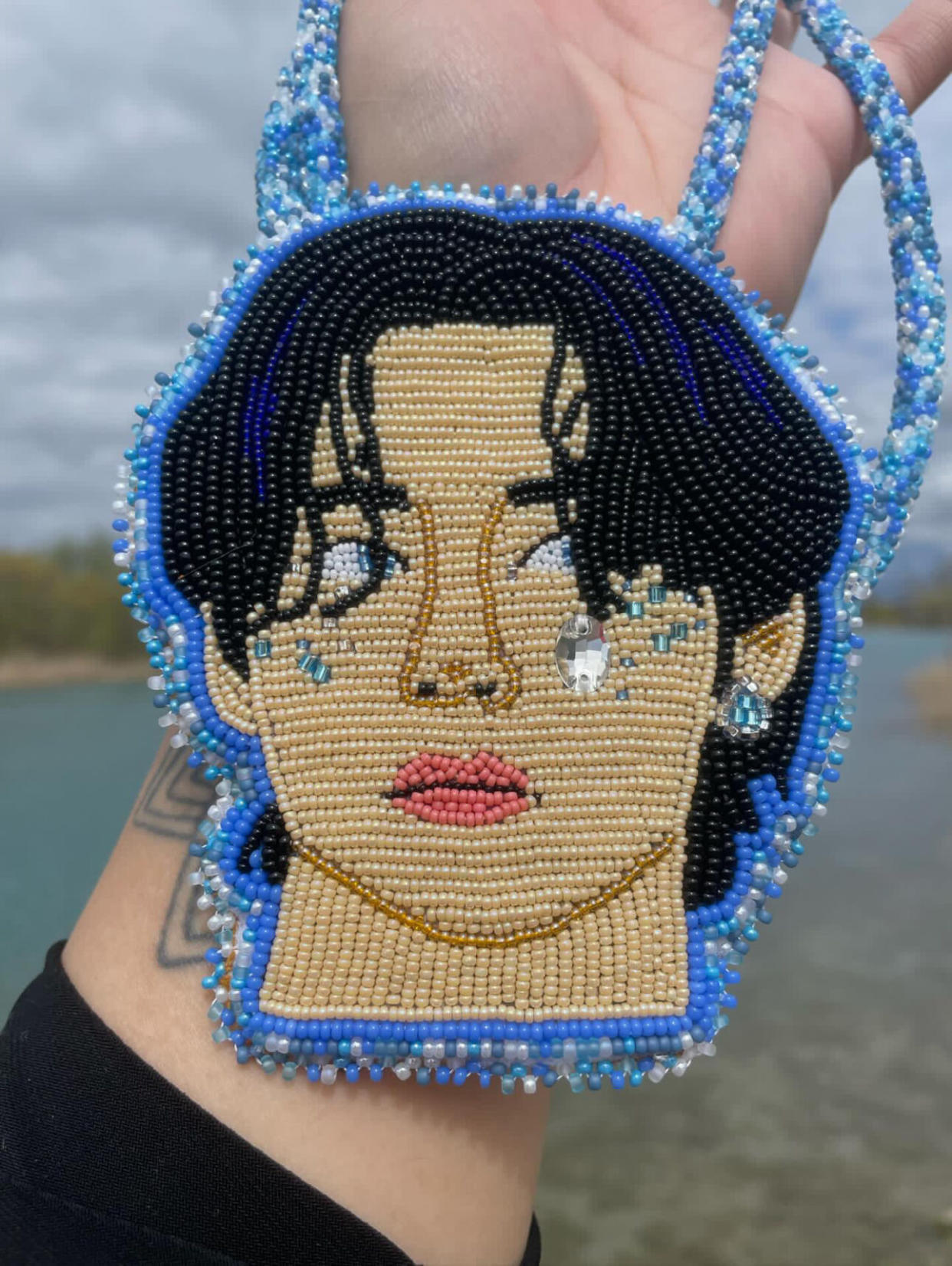 Stevi Riley showcases her K-pop beadwork. (Credit: Courtesy of Stevi Riley’s private collection.)