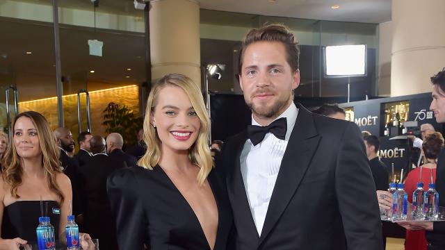 Margot Robbie and Husband Tom Ackerley Were Photographed Kissing in Greece