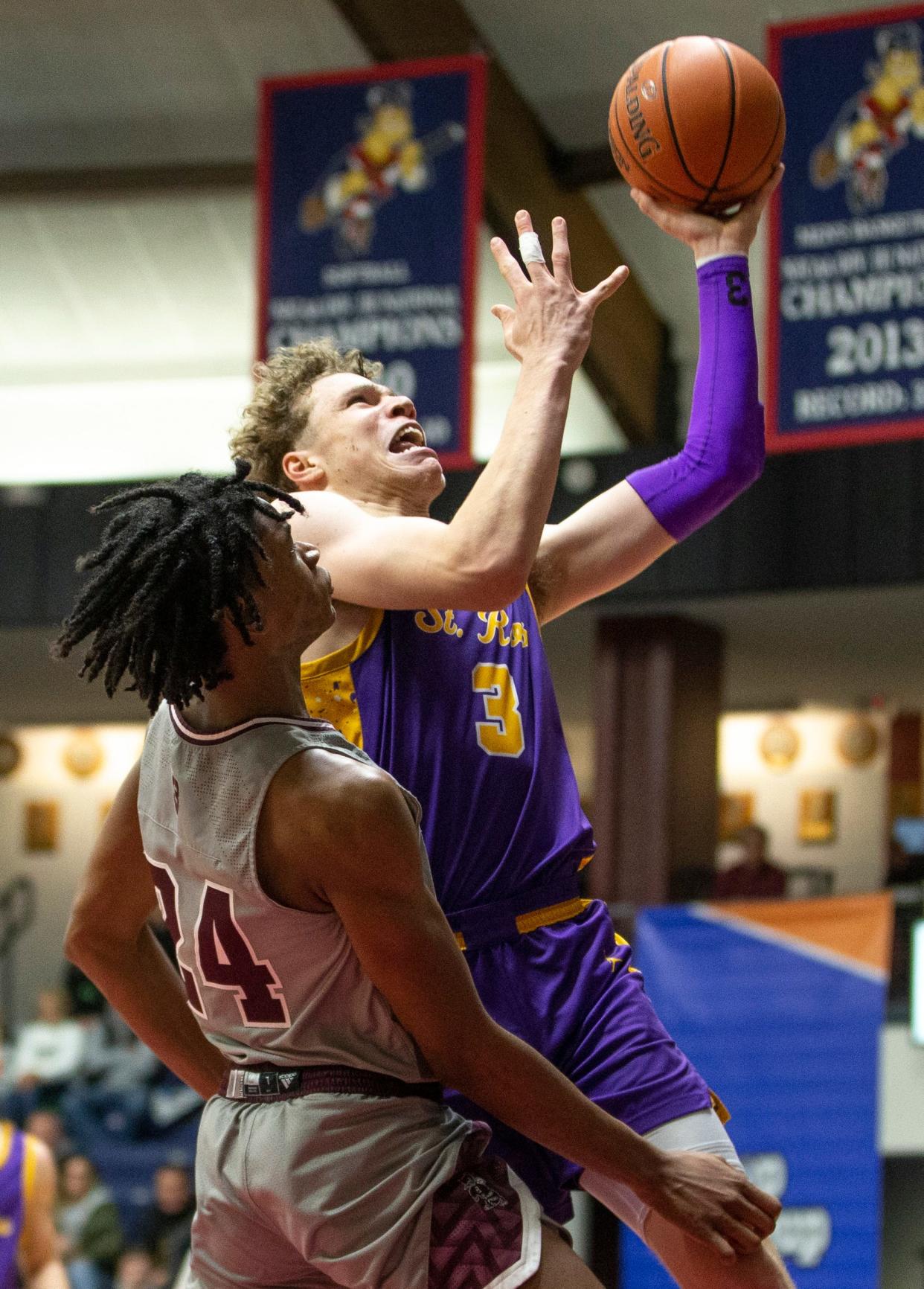 St. Rose’s #3 Matt Hodge. St. Rose vs St. Benedict basketball at Brookdale’s Collins Arena.  
Lincroft, NJ
Saturday, January 6, 2024