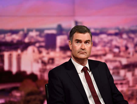 Britain's Secretary of State for Justice David Gauke appears on BBC TV's The Andrew Marr Show in London, Britain, March 31, 2019. Jeff Overs/BBC/Handout via REUTERS