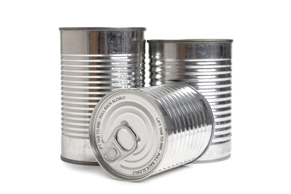 8) Use soup cans as small weights at home.