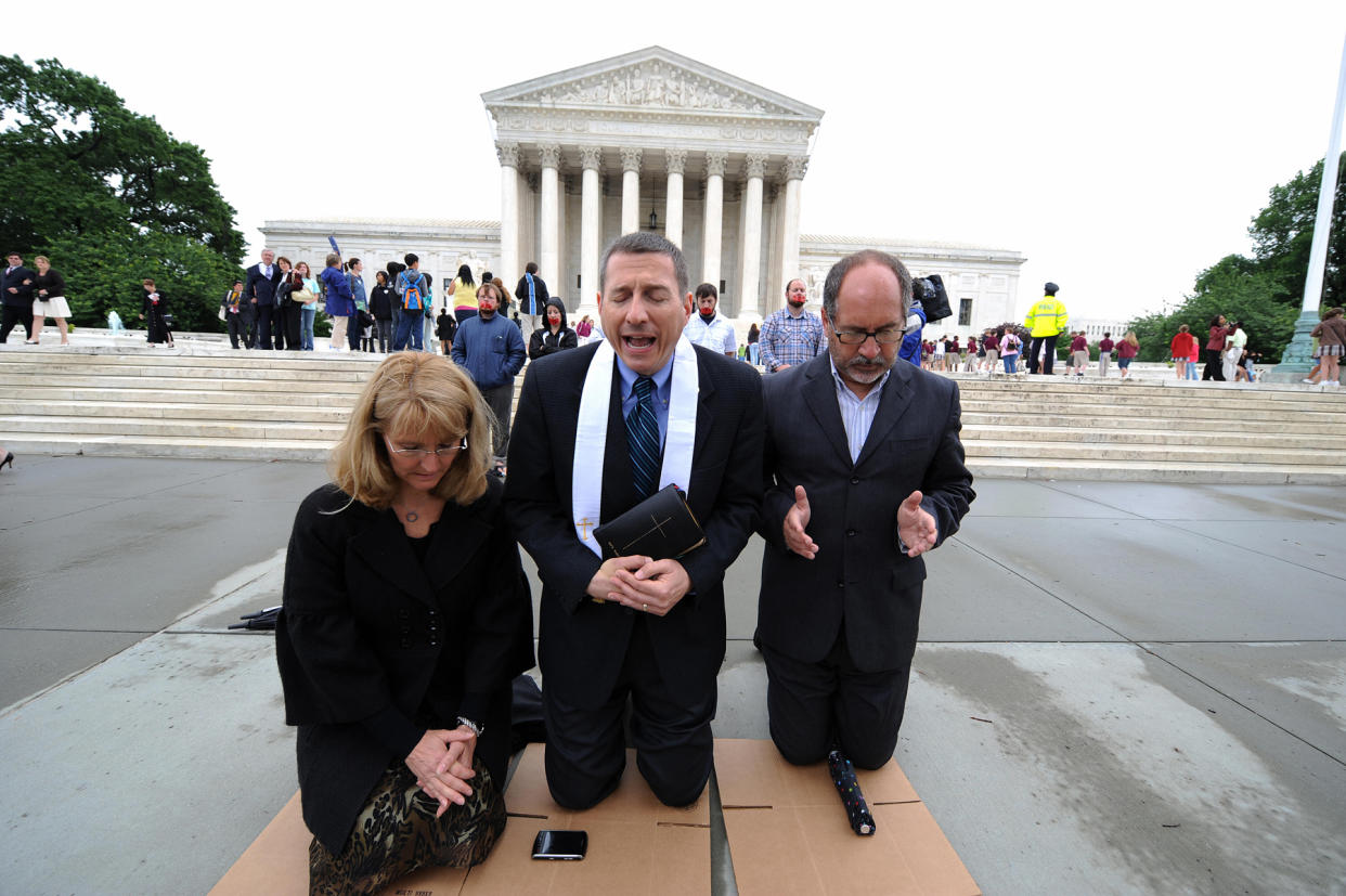 Reverend Rob Schenck (C) from Faith and - Credit: Jewel Samad/AFP/Getty Images