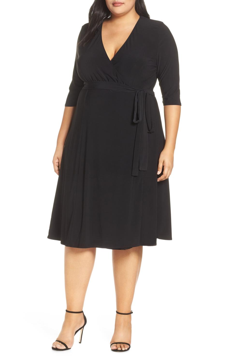 Plus-Size Essential Wrap Dress