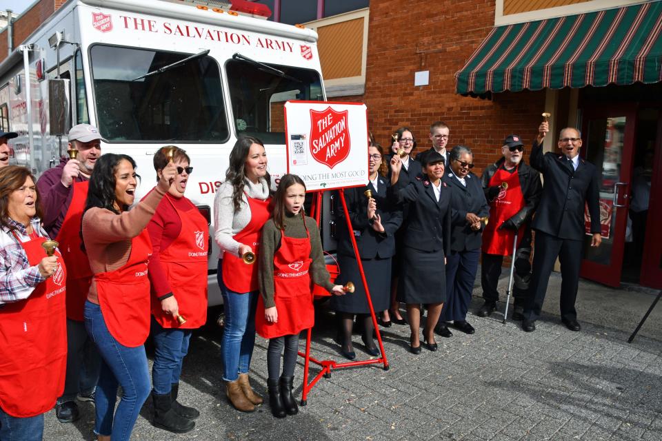 Members of the Salvation Army of Lebanon County kicked off their annual Red Kettle Fundraising Campaign at the Lebanon Farmers Market Saturday. The campaign helps to provide crucial assistance to individuals and families in crisis year round in Lebanon County.