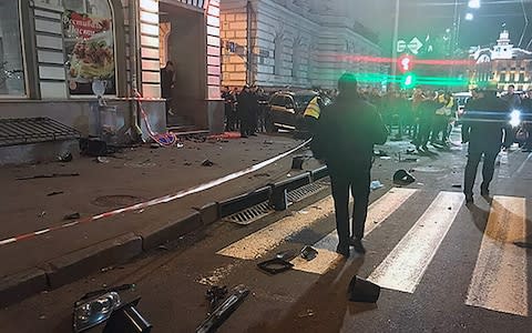 Six people were killed after a car ploughed into pedestrians in Kharkiv - Credit: National Police of Ukraine