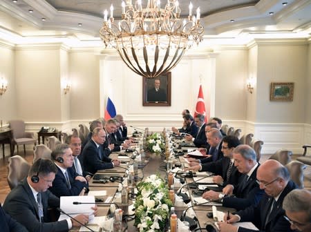 Russian President Putin meets with his Turkish counterpart Erdogan in Ankara