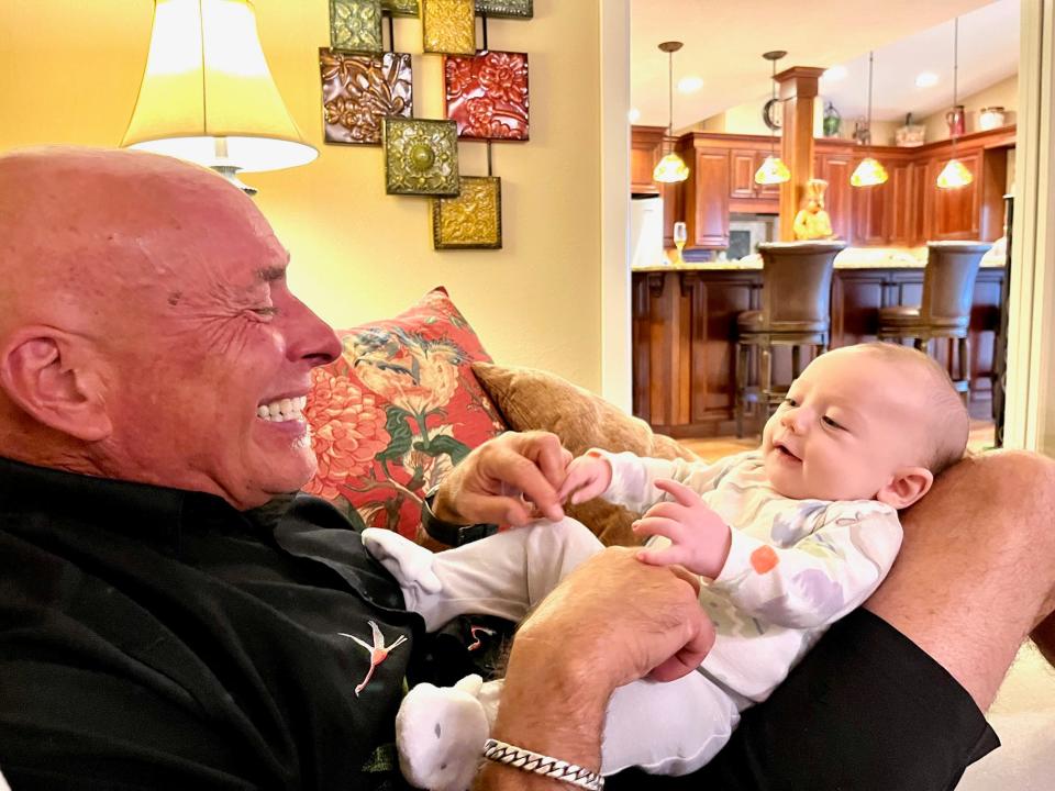 Coryell's husband and grandchild.