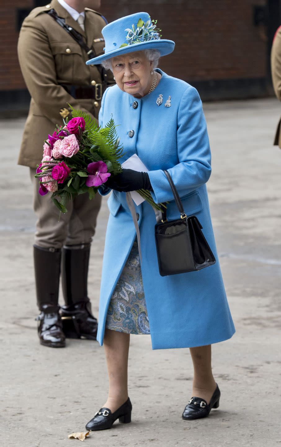 The Queen has someone break her shoes in.