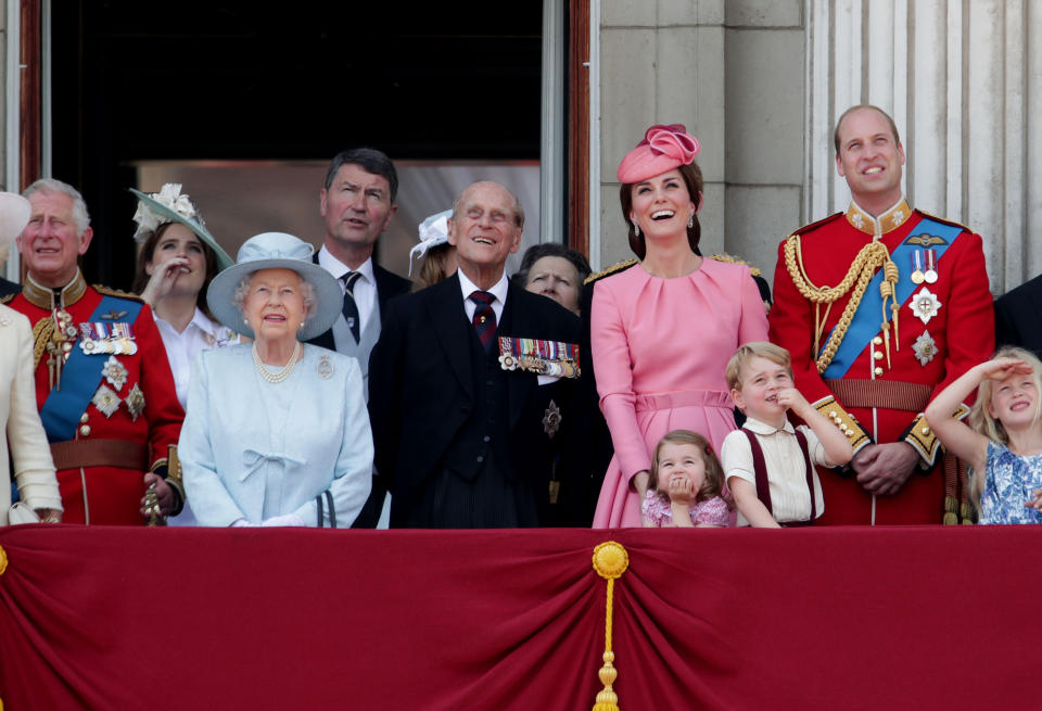 The royal family at the Trooping of the Colour in 2017. [Photo: Getty]