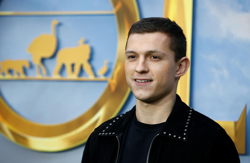 Cast member Tom Holland poses at a special screening of "Dolittle" in London, Britain, January 25, 2020. REUTERS/Henry Nicholls