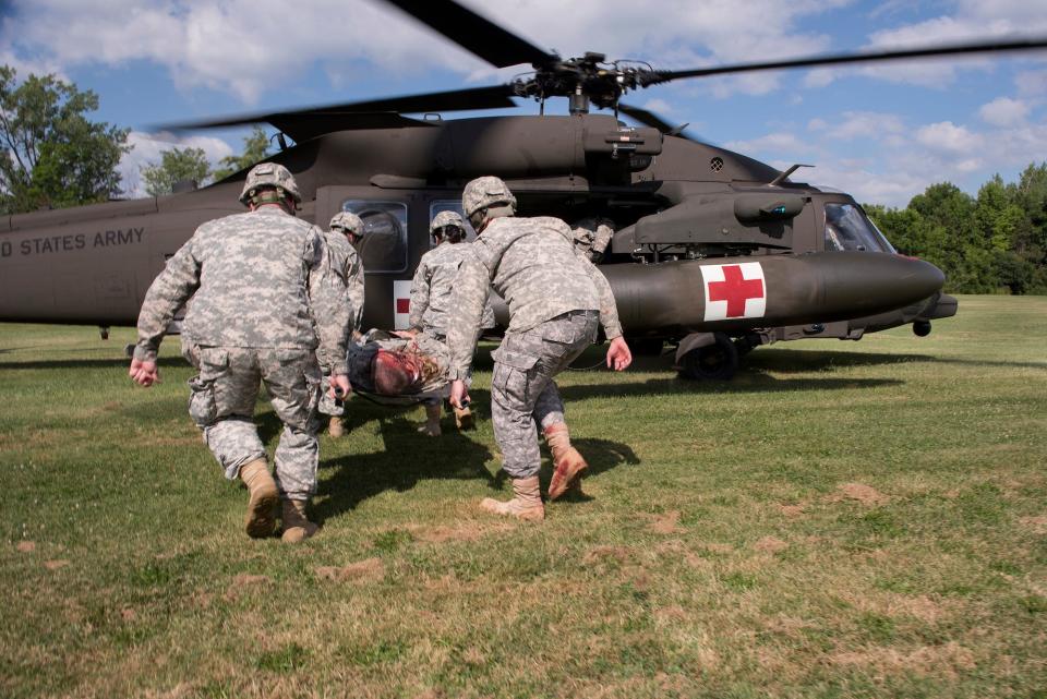 Army casualty Blackhawk helicopter medevac