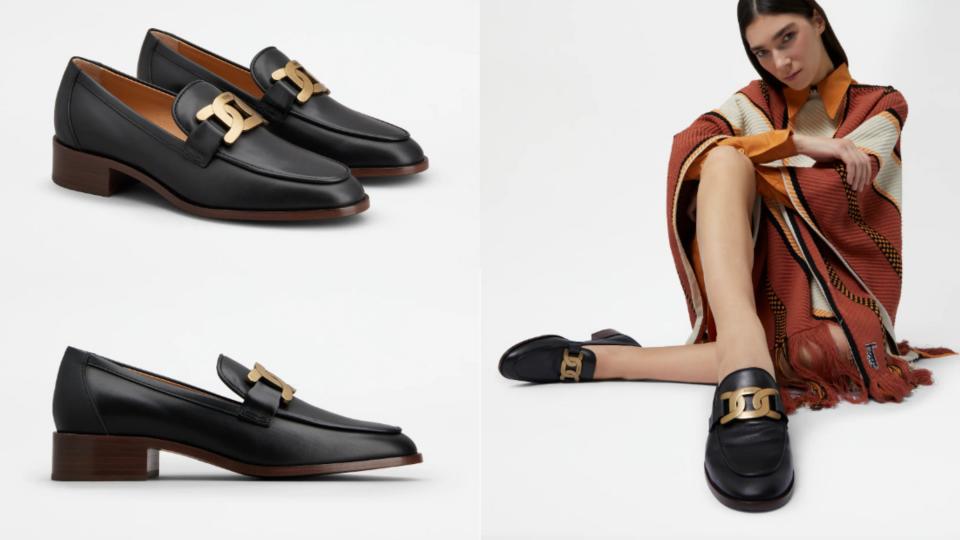精品樂福鞋推薦：TOD'S黑色Kate樂福鞋，價格店洽。TOD'S的鞋款以好穿舒適著名，尤其是Kate樂福鞋更是百搭必收款。圖片來源：TOD'S