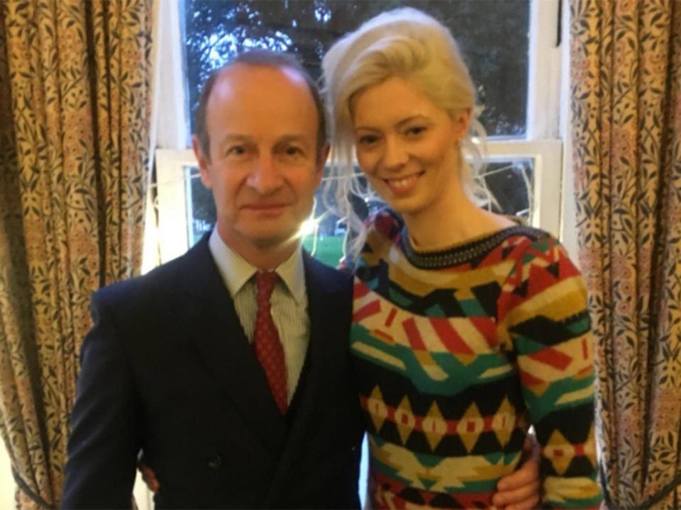 Henry Bolton with Jo Marney in December (Twitter)