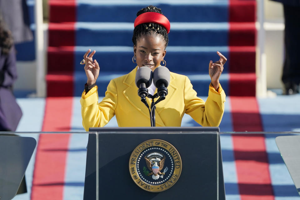 Amanda Gorman reflects on making history as the youngest inaugural poet at 22 years old. (Photo: Getty Images)