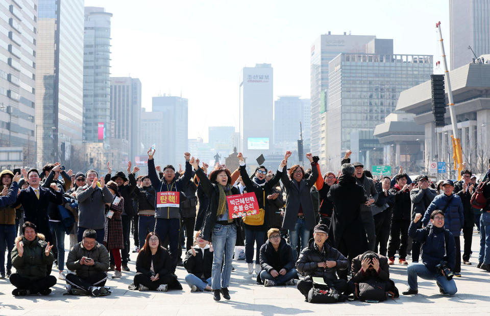 Protests over impeached South Korean president