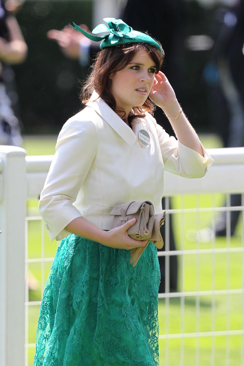 File photo dated 14/06/11 of Princess Eugenie during day one of the 2011 Royal Ascot Meeting. The hat that she was wearing is amongst those in the Chinoiserie-on-Sea exhibition at the Royal Pavilion, Brighton, East Sussex, showcasing dozens of hats made by milliner Stephen Jones throughout his 40-year career.