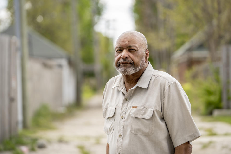 Phil Talbert in one of the neighborhoods where he did community outreach for the COVID-19 vaccine in Detroit, May 14, 2021. Talbert, a lifetime Detroit resident, worked with Divine Verve to head into neighborhoods and encourage residents to get the vaccine. (Photo: )