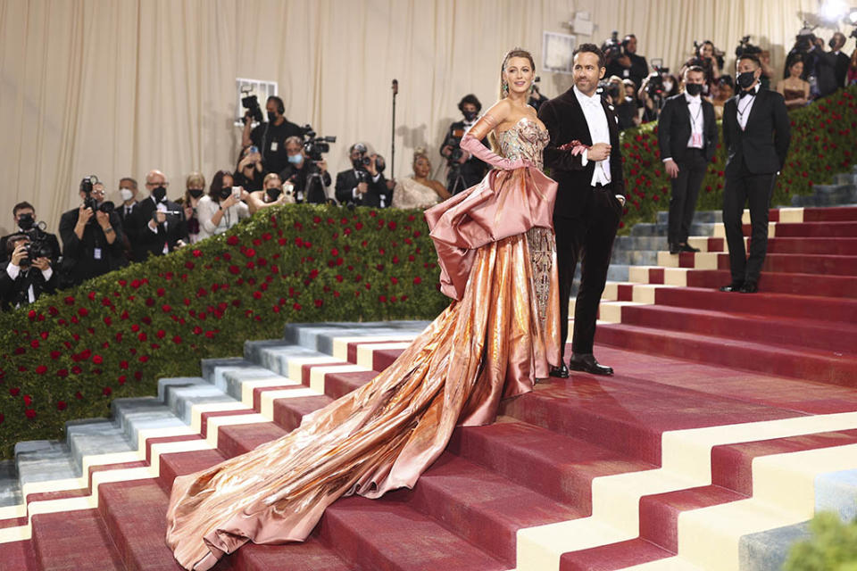 Blake Lively and Ryan Reynolds at The 2022 Met Gala celebrating In America: An Anthology of Fashion held at the The Metropolitan Museum of Art on May 2, 2022 in New York City. - Credit: Christopher Polk for Variety