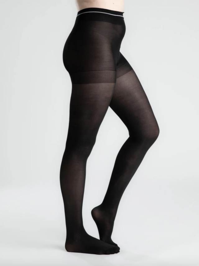 Fine-Rib Classic Sheer Rip-Resist Tights in Navy - Sheertex Europe