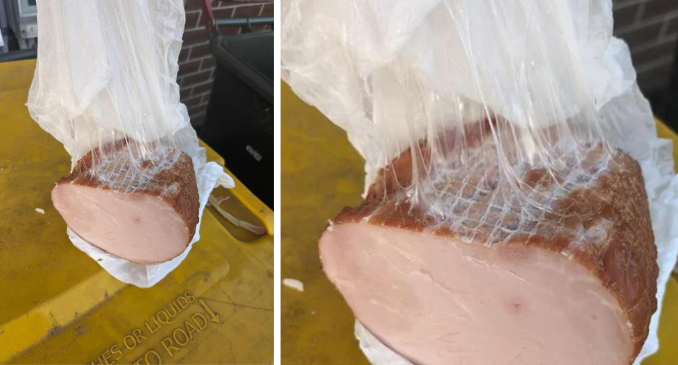 Ham purchased from Woolworths with slime on top