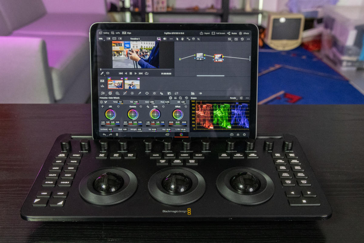 The iPad and Blackmagic's Micro Color Panel make strange bedfellows